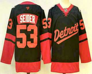 Men's Detroit Red Wings #53 Moritz Seider Black 2025 Stadium Series Stitched Jersey,We sell and wholesale Men's Detroit Red Wings #53 Moritz Seider Black 2025 Stadium Series Stitched Jersey on line form chian!